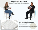 AMERLIFE 5 Piece HDPE Outdoor Dining Table & Chairs Set, All-Weather Patio Furniture with Umbrella Hole for Garden, Backyard, Seaside, White AMERLIFE