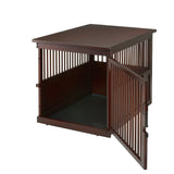 Richell Wooden End Table Crate, Large, Dark Brown Richell