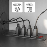 HOOBRO Floating TV Stand with Power Outlets 55", Modern Wall Mounted Media Console Shelf with Doors, Entertainment Center for Under TV Storage, for Living Room, Bedroom, Black BK11UDS01 HOOBRO