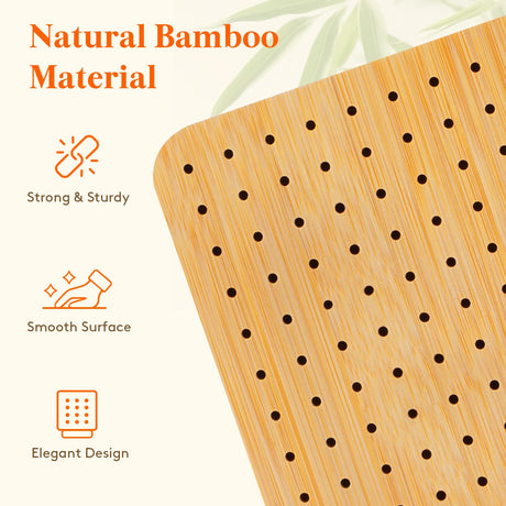Lifewit 5.9" Crochet Blocking Board with 10 Pegs, Bamboo Granny Square Blocking Board for Knitting and Crochet Projects, Blocking Mats for Crocheting, Crocheting Accessories Gifts for Crocheters Lifewit