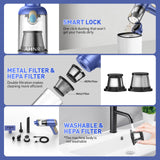 AHNR Handheld Car Vacuum Cleaner Cordless with Brushless Motor, 20000PA High Power Vacuum Cleaner & Air Duster, 3 in 1 Keyboard Portable Vacuum Cleaner, Mini Hand Held Vacuum Cleaner for Car Home AHNR