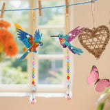 6 Pcs Diamond Painting Wind Chimes Rhinestone Hummingbird Diamond Art Suncatcher Double Sided 5D DIY Diamond Painting Kits for Adults Christmas Ornament Best Gifts for Mom VYRANA