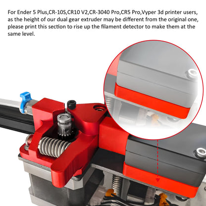 Redrex Dual Gear Ender 3 Extruder with Nema 17 Stepper Motor Upgrade Kit for Ender 3 V2, Ender 3 Pro, Ender 3 Neo Series, Ender 5 Series, CR6 SE, CR10, Voxelab Aquila 3D Printer TPU Supported - WoodArtSupply