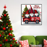 JXDXDJ Christmas Diamond Art Kits for Adults,Gnome Full Round Drill 5D Diamond Painting Kits for Beginner,Red Truck DIY Diamond Dots Paintings Picture,Gem Art for Adults Crafts,Home Decor 13.8x13.8 In JXDXDJ