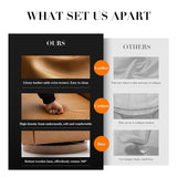 COLAMY Swivel Accent Chair Set of 2, Faux Leather Armchair with Solid Wood Base, Square Back and Soft Cushions for Living Room, Bedroom, Home Office, Small Spaces, Lightbrown COLAMY