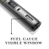 Zoocura Torch Lighter Butane Lighter Refillable Jet Flame Torch Lighters Windproof Gas Long Torch Lighter Adjustable Butane Pen Lighter for Candles Grill BBQ Stove Camping(Gas Not Included) Zoocura