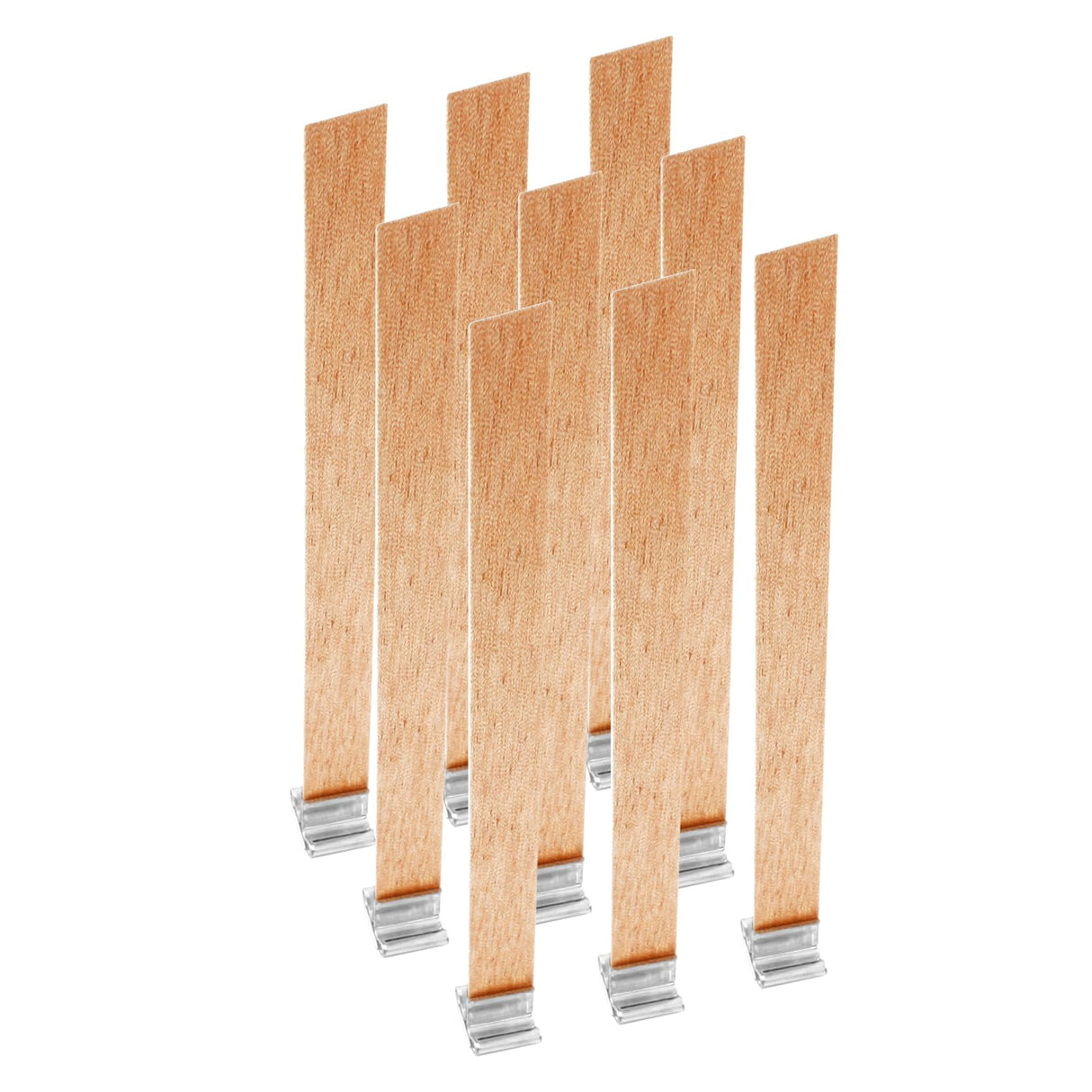 Litoexpe 50 Pcs Wood Wicks for Candles Making, 5.9x0.5 Inch Smokeless Crackling Wooden Candle Wicks with 50 pcs Stand Candle Cores, Wooden Wicks for DIY Soy Candle Making（50 Sets） Litoexpe