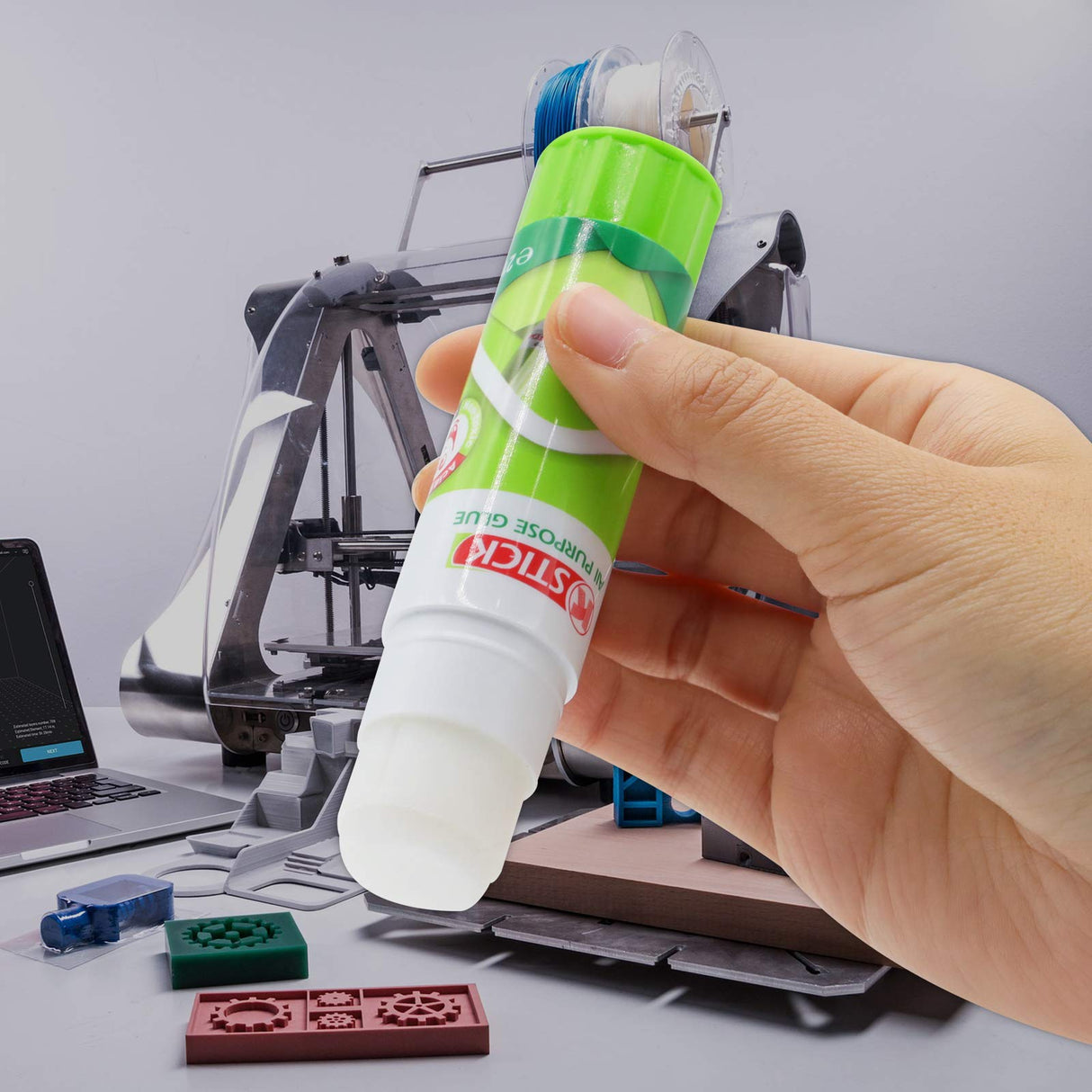 3D Printer Glue Sticks, FENGWANGLI 4 Pieces Solid Adhesive for Hot Bed Print Filament PLA Glass ABS PETG CPE FENGWANGLI