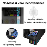 Printers Jack Compatible 502 T502 Refill Ink Bottles Replacement for EcoTank ET-2750 ET-3750 ET-4750 ET-2760 ET-3760 ET-4760 ET-2700 ET-3700 ET-3710 ET-15000 ST-2000 ST-3000 ST-4000 Printer Printers Jack