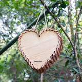 Execabe Mason Bee House, Heart-Shaped Wooden Bee House with Bamboo Tubes, Nesting Aid for Wild Bees, Natural Hanging Habitat for Pollinators, Increases Productivity in Your Garden Execabe