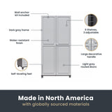SystemBuild Evolution Kendall 36" Utility Storage Cabinet, Graphite Gray/Light Gray SystemBuild