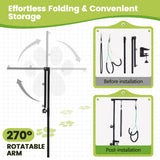 SUNMCCN Dog Grooming Table Arm with Hammock, 35" Adjustable Height Grooming Arm with Clamp and No-Sit Haunch Holders, Suitable for Small & Medium Pets (Grooming Table Not Included) SUNMCCN