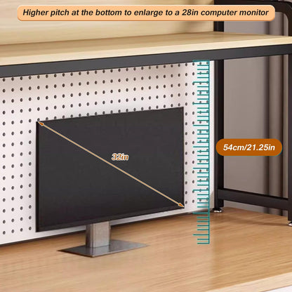 2 Tier Multifunctional Industrial Desktop Bookshelf for Home and Office Storage - WoodArtSupply