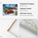 VIGEGU Christmas Paint by Numbers Kit for Adults with Framed,Truck Christmas Tree House Paint by Number DIY Acrylic Adult Paint by Number Kits for Wall Decor 10x12in VIGEGU