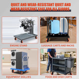 6 Inch Caster Wheels, Heavy Duty Casters- Galvanized Bracket Polyurethane Caster Wheels, with up to 1200 LB Capacity Per Wheel, Use for Handling, Industrial Trolleys (2 Swivel) ZDNEY