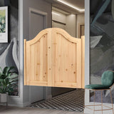 ZARBAILRE Solid Wood Saloon Swing Door 35×35inch, Pre-Sanded Retro Café Swinging Door, Cafe Swinging Doors for Shopping Malls Kitchen Restaurant Partition Parlor Butler Door ZARBAILRE