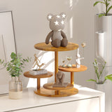 HURZMORO 4 Tier Round Cupcake Tower Stand for 50 Cupcakes,Wood Cake Stand with Tiered Tray Decor,Farmhouse Tiered Tray Decor,Cupcake Display for Birthday Graduation Baby Shower Tea Party HURZMORO