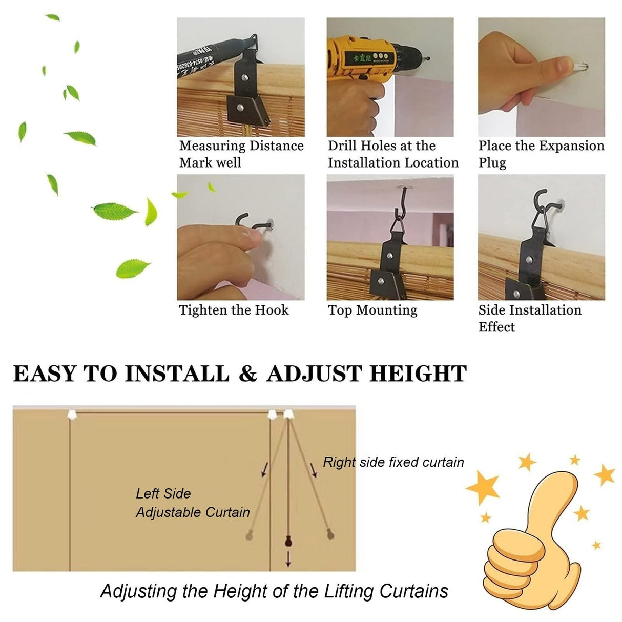 Bamboo Roll Up Outdoor Blinds – Natural Thermal Insulated Blackout Shades for Privacy and Cool Spaces YYmmDQ