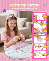 TECJOE DIY Headband Making Kit, Including Headbands & Slap Bracelets, DIY Hair Accessories Set, Arts and Crafts Gifts for Girls, Girl Toys for Age 3–10 TECJOE