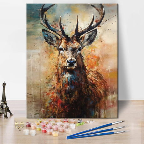 TUMOVO Paint by Numbers for Adults, Deer Adult Paint by Number Kits On Canvas Woodland Animals Paint-by-Number Kits Acrylic Oil Painting for Adults Kids Paint by Number Kit, 16 x20 Inch TUMOVO