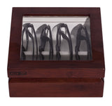 OYOBox Mini Luxury Eyewear Organizer, Wood Display Box for Glasses + Sunglasses, Mahogany OYOBox