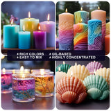 Candle Dye - 32 Colors Candle Wax Dyes, Highly Concentrated Candle Color Dye, Oil-Based Liquid Candle Dye for Soy Wax, Candle Making - 5ml Each HOMY ARTY