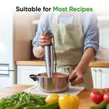 Immersion Blender Handheld 1100W 3 in 1 Corded Stick Hand Blenders for Kitchen with Trigger Speed Control, with Whisk, Milk Frother Attachemnts, Perfect Emulsifier for Soup, Smoothie, Puree ZKBHOME