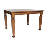 Merrick Lane Finnley 47" Solid Wood Dining Table with Decorative Sculpted Wooden Legs, Seating for 4, Walnut Matte Merrick Lane