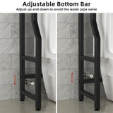 Livilord 3 Tier Over The Toilet Storage Rack with Toilet Paper Holder, Metal Freestanding Bathroom Shelves with 4 Hooks, Over Toilet Storage Shelf for Bathroom Storage, Black Livilord