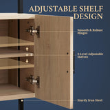 OAKHAM HOME 5 Tier Book Shelf, 73" Tall Bookshelf with Storage, Modern Bookcase with Shelves, Wall Mount Ladder Shelf with Steel Frame, Bookshelves with Rattan Cabinet for Living Room (Weathered Oak) OAKHAM HOME