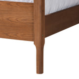 Baxton Studio Dakota Platform Canopy Bed, Queen, Light Grey/Ash Walnut Baxton Studio