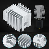 3D Printer xirbbo Heat Dissipation Block, Ender 3 V3 Silver Aluminum 3D Printer Heatsink Radiator, Hotend Replacement Parts 3D Printing Heatsink Accessory, for Ender 3 V3 KE and Ender 3 V3 SE Xirbbo