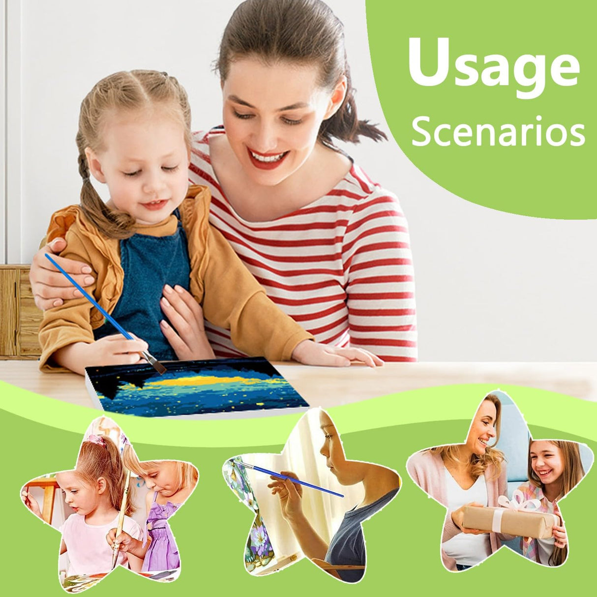 Reivworl Paint by Numbers Kit for Kids with Frame and Easel, Panda Paint by Number Kids Age 5-8-12, Paint by Numbers Gifts and Home Decor (8X8 Inch) Reivworl