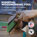 DFM Tool Works Cabinet Scraper Burnisher Tool - with Hard Maple Handle and Super Hard High Speed Steel Rod - Ideal for Card Scraper Burnishing and Woodworking Applications - Made in USA DFM Tool Works