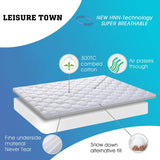 LEISURE TOWN King Mattress Pad Fitted Quilted Cotton Mattress Cover Cooling Soft Pillow Top Mattress Topper with Down Alternative Filling Mattress Protector with 8-21 Deep Pocket (78x80 White) LEISURE TOWN