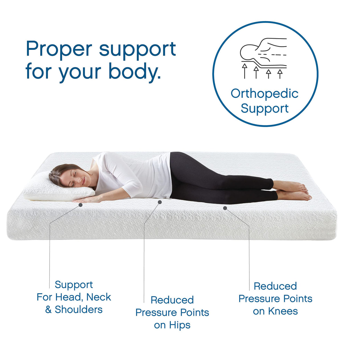 Cool Gel 8 Inch Short Queen Memory Foam Mattress Medium Firm, Memory Foam Mattress Short Queen Size Cooling, Made in the USA, 8" Depth with Pressure Relief, CertiPUR-US Certified, CoolGel Bed COOL GEL