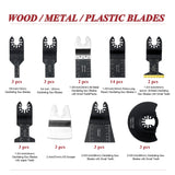 162𝑷𝑪𝑺 Oscillating Saw Blades Accessories - Multi Tool Blades and Sanding Kits - Precise Cuts on Wood, Metal, Plastics - Quick Release Compatible with Dewalt,Milwaukee Makita, Ryobi, Rockwell Vypart