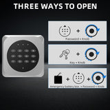 Emasme 2 Gun Safe, Gun Safe for Rifles and Pistols, Quick Access Long Gun Safes for Rifles, Electronic Gun Cabinet with Removable Gun Rack, Pistols Pockets for Home Office Garage (2-3 Guns Safe) Emasme