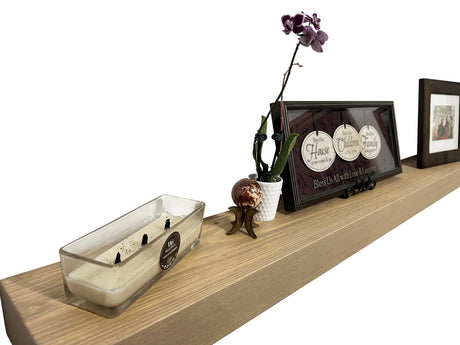 Joel's Antiques, 3inch x 7inch Rustic, Contemporary, Mountable Floating Mantel Shelf Wall Mounted Decor & Shelving for Bathroom, Kitchen, Living Room, & Farmhouse (Natural, 84") joelsantiques