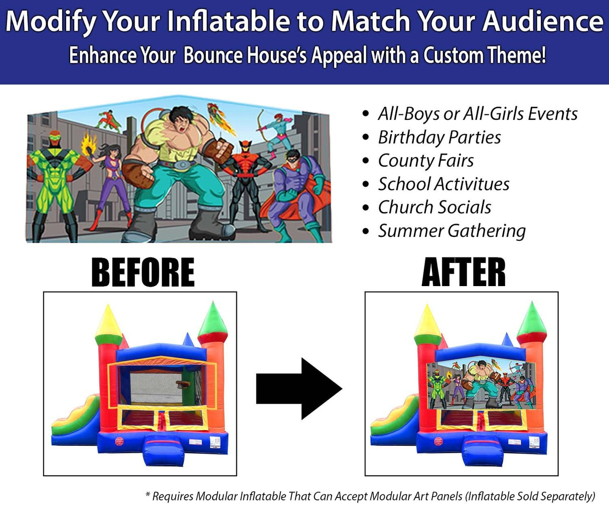 Inflatable Bounce House with Slide for Kids - Backyard Modular Rainbow Castle Combo Bouncer with Water Pool, Outdoor Toys, Jumpers for Kids - Bounce House with Blower & Stakes - 12' x 12' Area Pogo Bounce House