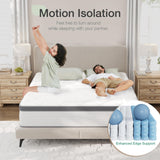 Novilla Full Size Mattress, 10 Inch Full Hybrid Mattress in a Box, Pocket Innerspring Mattress Full for Motion Isolation, Pressure Relief, Sopportive & Firm Feel Novilla