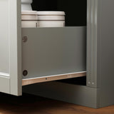 Homsee 78.7" H Bookcase Bookshelf with 8-Tier Shelves, 4 Drawers & 3 Glass Doors, Wooden Display Storage Cabinet for Home Office, Living Room, Green Grey Homsee