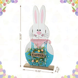 Glitzhome 30"H Easter Wooden Bunny Porch Decor，Standing Bunny Sign Decoration for Home or Yard glitzhome