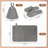 Sauna Backrest Sauna Accessories Wooden Slip-Resistant Non-Toxic Comfortable S-Shape Design Sauna Chair - Sauna Accessories with Felt Sauna Hat, Seat Pad and Slippers for Any Barrel or Infrared Sauna Ziimaikery