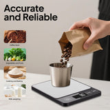 YONCON Food Scale – 10kg/22lb Digital Kitchen Scale with Precision Weighing, Perfect for Baking, Cooking, Meal Prep & Weight Loss, LCD Display, Easy-Clean Stainless Steel, Tare & Unit Conversion Yoncon