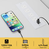 DWVO Farmhouse TV Stand for TVs Up to 65 Inch, Entertainment Centre with LED Light, TV Table with Power Outlet, TV Console for Living Room Bedroom, 59 Inches White DWVO