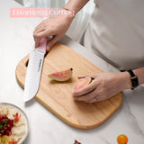 Astercook Knife Set, Kitchen Knives Set with Block and Sharpener Ceramic Coating 15 Pcs German Stainless Steel Knives Sharp Blade Dishwasher Safe Knife Block Set with Ergonomic Handle, Crystal Pink Astercook