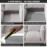 Spongiduits Couch Cushion Support for Sagging Seat - 20" x 20" High-Density Curved Foam Sofa Cushion Support Board, Couch Supporter for Under The Cushions, Grey Set of 3 Spongiduits