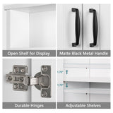 MXARLTR Over The Toilet Storage Cabinet, Over Toilet Bathroom Organizer with Adjustable Shelf and Double Doors, Space Saver Shelf Above Toilet Storage Cabinet (White) MXARLTR