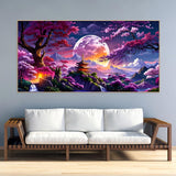 pchmcu 5D Large Diamond Art Painting,Landscape Diamond Art Kits for Adults,DIY Full Drill Crystal Rhinestone Arts and Crafts,Moon Tree Art Painting with Diamond Home Wall Decor 27.5 X 15.7inch pchmcu